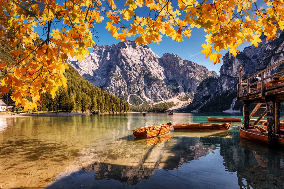 Lago di Braies Lake. South Tyrol, Italy