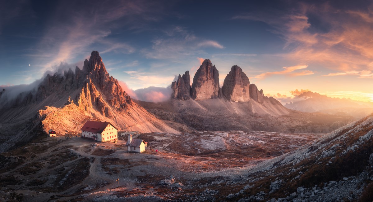 Tre Cime park in Dolomites, Italy